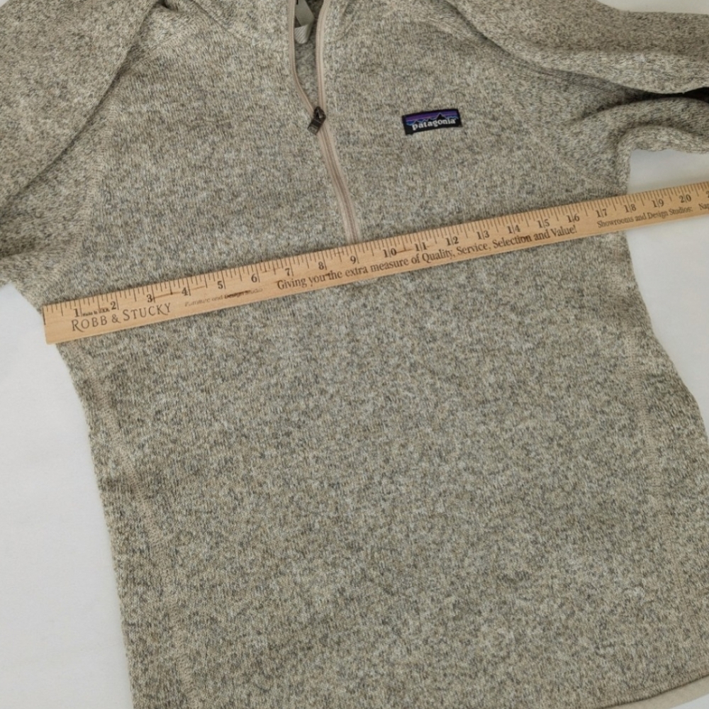 Patagonia 1/4 Sleeve Oatmeal Sweater Sz S - Picture 7 of 10